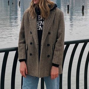 Mango Herringbone Peacoat